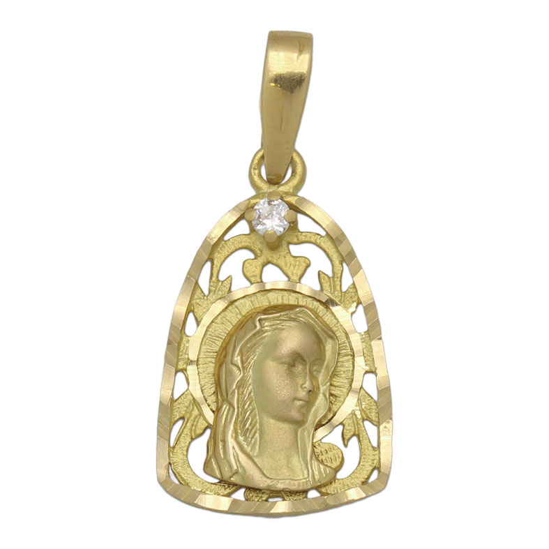 MEDALLA ORO 18KL VIRGEN NIÑA - 13X21MM