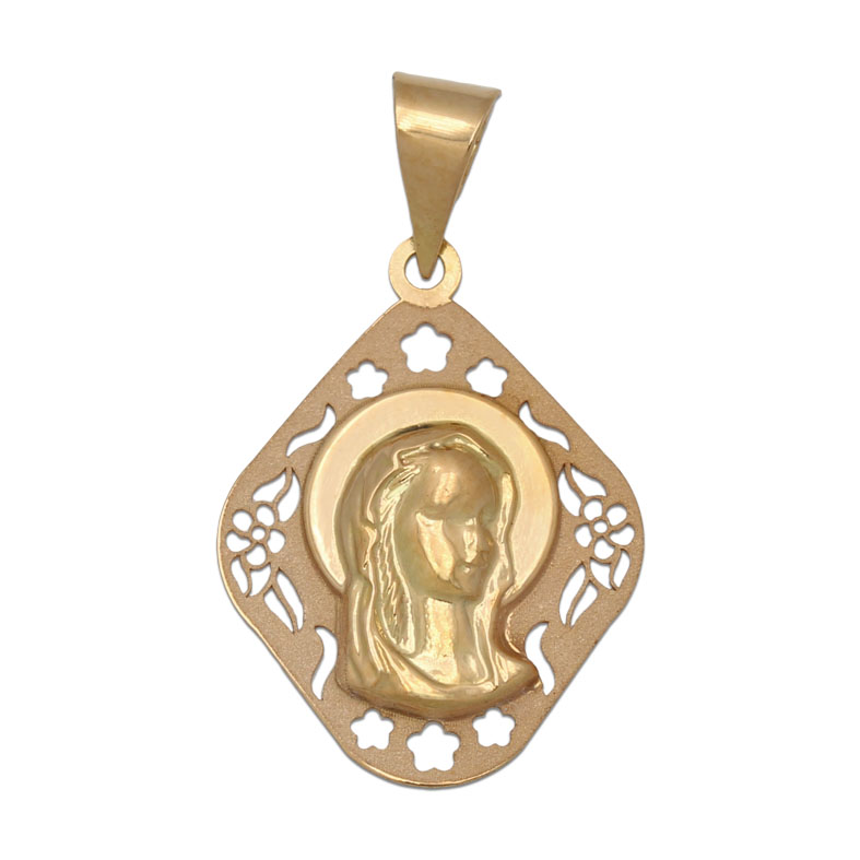 MEDALLA ORO 18KL VIRGEN NIÑA DE 17X22MM