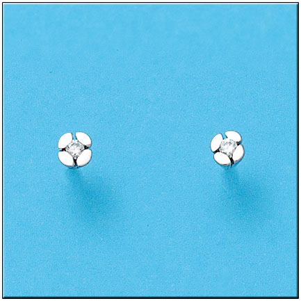 PENDIENTES ORO BLANCO 18KL DIAMANTES