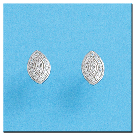 PENDIENTES ORO BLANCO 18KL DIAMANTES