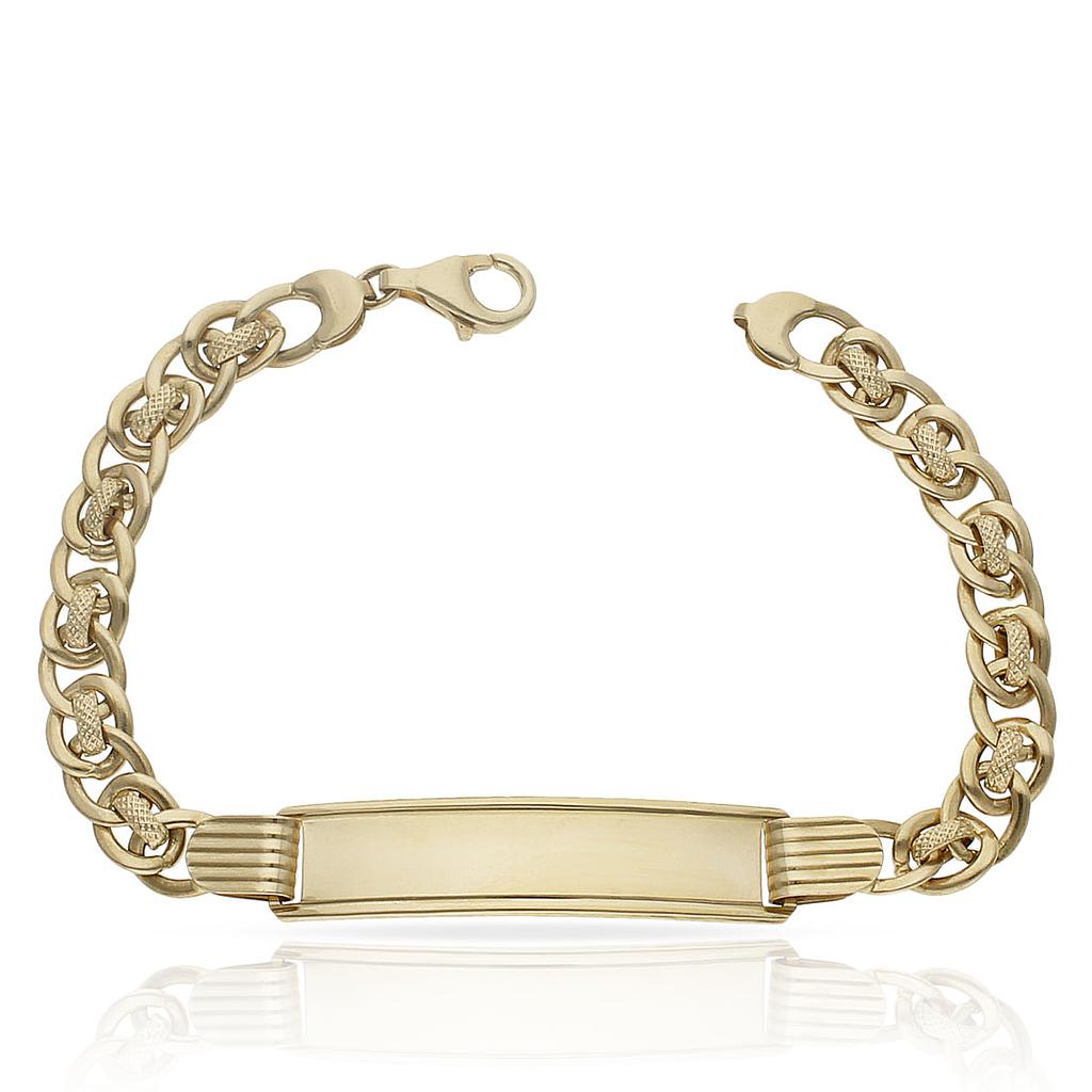 PULSERA CABALLERO PLACA ORO 18KL