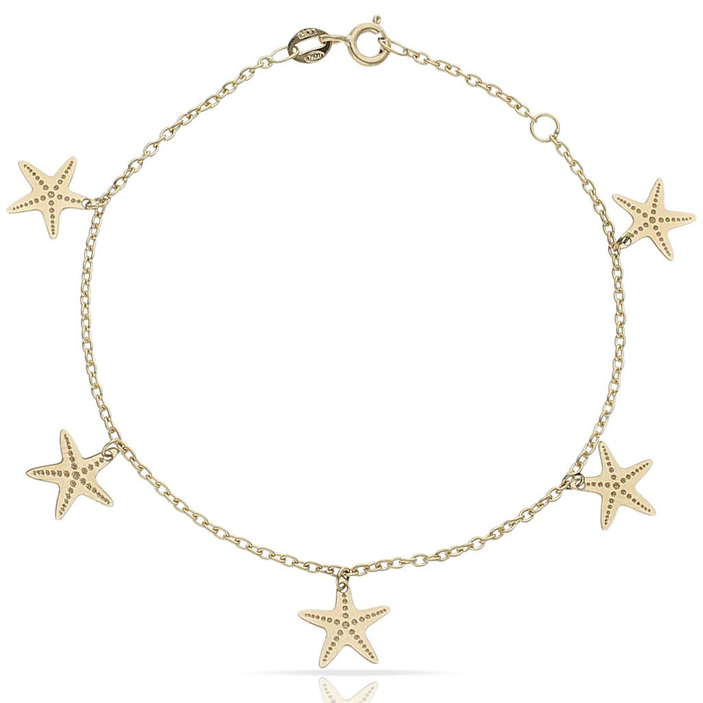 PULSERA MINI CHARMS ESTRELLA DE MAR ORO 18KL